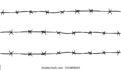 Vector illustration background with barbed wire