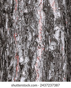 Ilustración vectorial de un fondo de la corteza de un árbol de Pinus nigra, familia Pinaceae.
