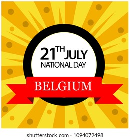 Vector illustration. background Belgium national holiday of July 21. Happy Independence Day. designs for posters, backgrounds, cards, banners, stickers, etc