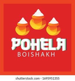 Vector illustration of a Background for  Bengali New Year Pohela Boishakh.