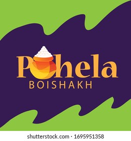 Imagen vectorial de un Antecedentes para el Año Nuevo bengalí, Pohela Boishakh.