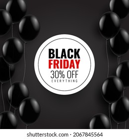 Vector illustration, background of Black Friday. 
