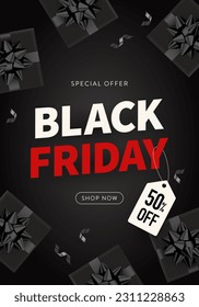 Vector illustration background for Black Friday sale. for banners and posters.