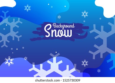 Vector illustration For background blue ice  color with Snow. Graphic can use it as an invitation, book cover, banner