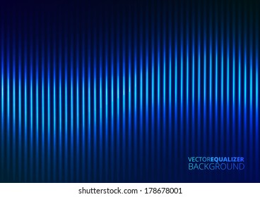 Vector Illustration Background of a Blue Music Equalizer