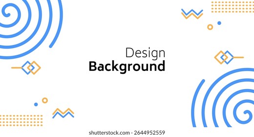 Vector illustration of background blue with various patterns such as circles, lines and abstract. Suitable for business, posters, promotions, products