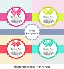 Vector illustration of the background with bows