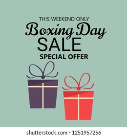Vector illustration of a Background for Boxing Day Sale template design.