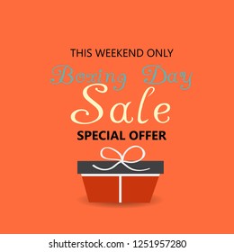 Vector illustration of a Background for Boxing Day Sale template design.