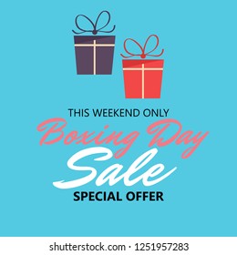 Vector illustration of a Background for Boxing Day Sale template design.