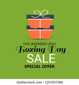 Vector illustration of a Background for Boxing Day Sale template design.