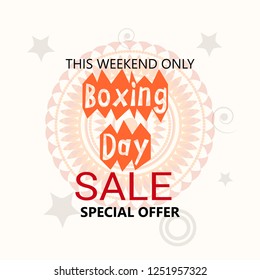 Vector illustration of a Background for Boxing Day Sale template design.