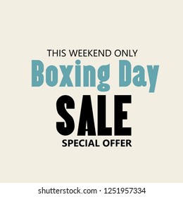 Vector illustration of a Background for Boxing Day Sale template design.