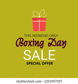 Vector illustration of a Background for Boxing Day Sale template design.