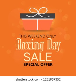 Vector illustration of a Background for Boxing Day Sale template design.