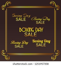 Vector illustration of a Background for Boxing Day Sale template design.