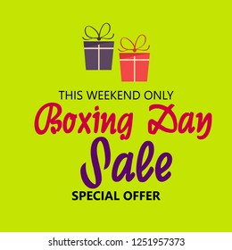 Vector illustration of a Background for Boxing Day Sale template design.