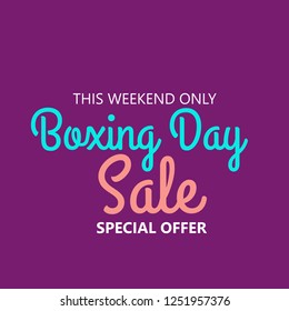 Vector illustration of a Background for Boxing Day Sale template design.