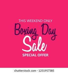 Vector illustration of a Background for Boxing Day Sale template design.