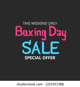 Vector illustration of a Background for Boxing Day Sale template design.