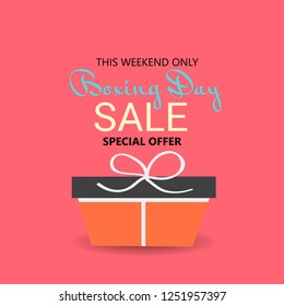 Vector illustration of a Background for Boxing Day Sale template design.