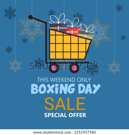 Vector illustration of a Background for Boxing Day Sale template design.