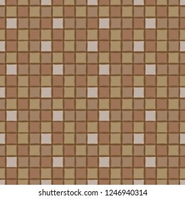 Vector illustration of background brown and beige square tile