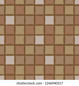 Vector illustration of background brown and beige square tile