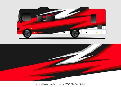 Fondo de Ilustración vectorial para autocaravana y coche y moto paquete coche abstracto