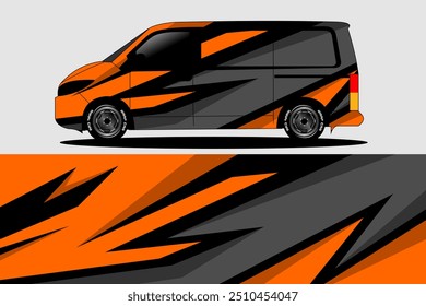 vector illustration background for campervan and car and motorbike package abstract car