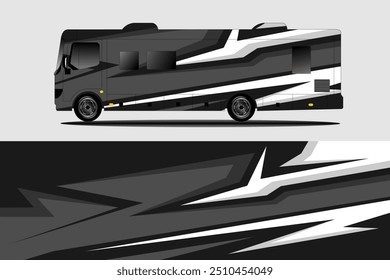 vector illustration background for campervan and car and motorbike package abstract car