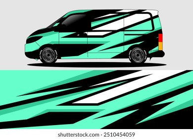 vector illustration background for campervan and car and motorbike package abstract car