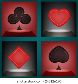 vector illustration background of the card suits