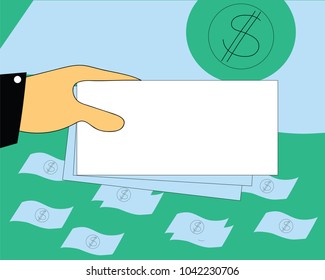 Vector, Illustration Background for Cash Back, Big Sale, Promotion, Saving money or any Messages, Letter on copy space on white background.