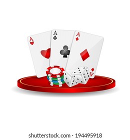 vector Illustration of a background with casino elements 