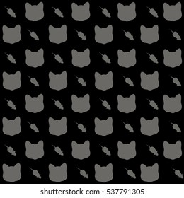 vector illustration of a background of cat and mouse