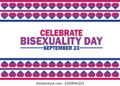 Vector illustration of a background for Celebrate Bisexuality Day. September 23. Suitable for greeting card, poster and banner