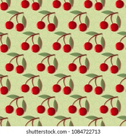 vector illustration background with cherry