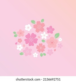 ilustración vectorial Fondo con flor de cerezo o sakura 