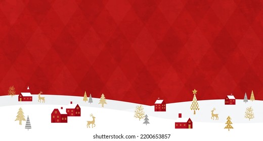 Vector illustration background of Christmas cityscape.