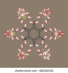 Vector illustration. Background. Christmas pattern with snowflakes abstract background. Snowflakes. Holiday design for Christmas and New Year fashion prints.