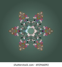 Vector illustration. Background. Christmas pattern with snowflakes abstract background. Snowflakes. Holiday design for Christmas and New Year fashion prints.