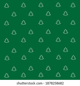 Vector illustration background of Christmas trees white Christmas trees on a green background