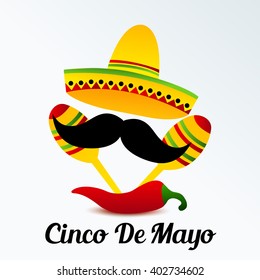 Vector illustration of a background for Cinco De Mayo.