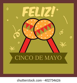 Vector illustration of a background for Cinco De Mayo.