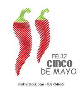 Vector illustration of a background for Cinco De Mayo.