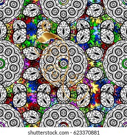 Vector illustration. Background. Colored mandalas element.