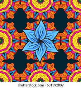 Vector illustration. Background. Colored mandalas element.