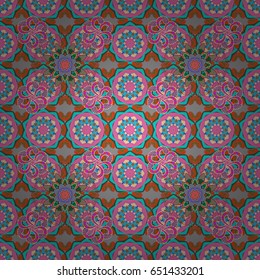 Vector illustration. Background. Colored mandalas element.