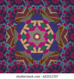 Vector illustration. Background. Colored mandalas element.